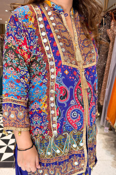 Neel Rangrez Embroidered Co-ord Set with Bag
