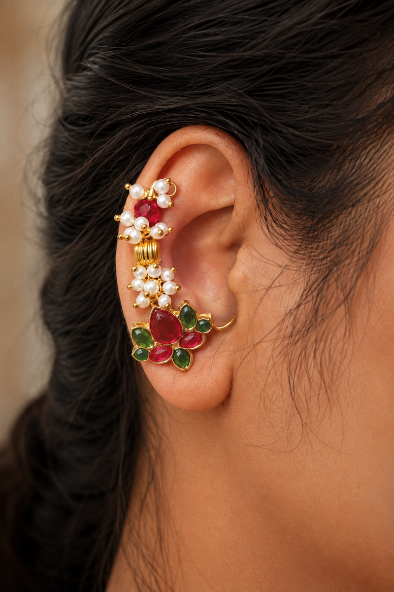 Maharashtrian Paramparik Moti Ear Cuff
