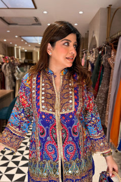 Neel Rangrez Embroidered Co-ord Set with Bag