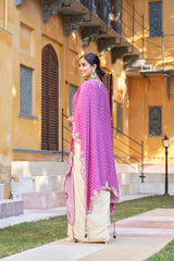 Multi-Colour Viscose Designer Cape Set