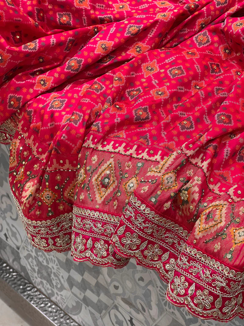 Kutchi Embroidery Saree