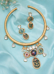 Mughal Garden Choker Hasli Set