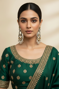 Noor Dual Tone Chandbali Earrings