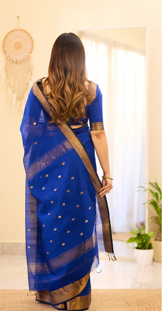 Maheshwari Silk Handloom Cotton Saree