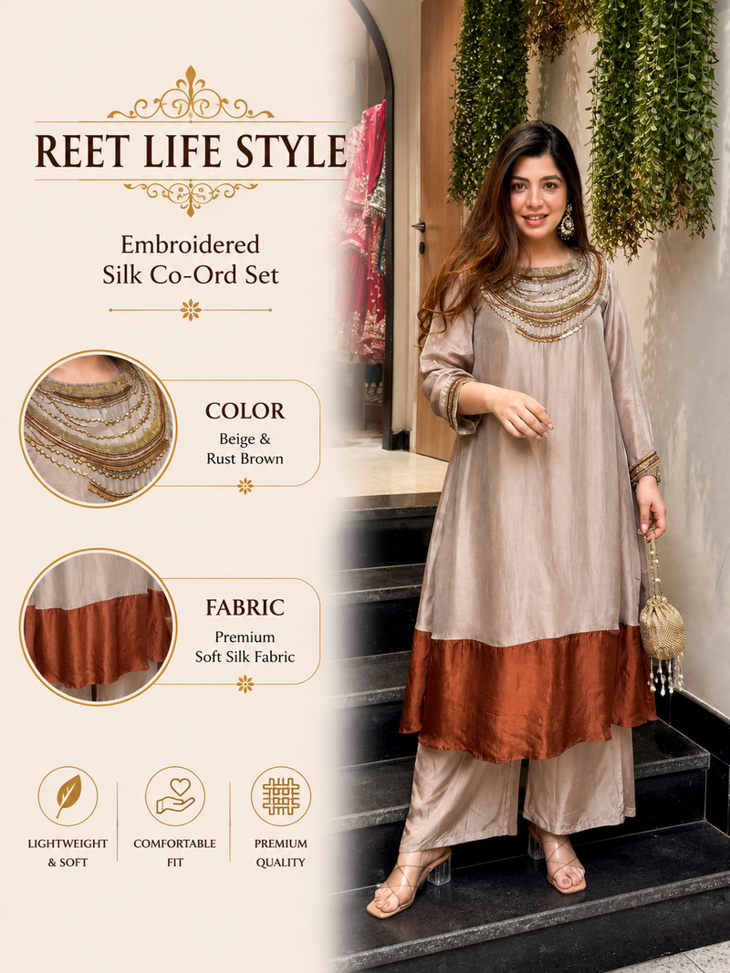 Diya Ethnic Embroidered Co ord Set