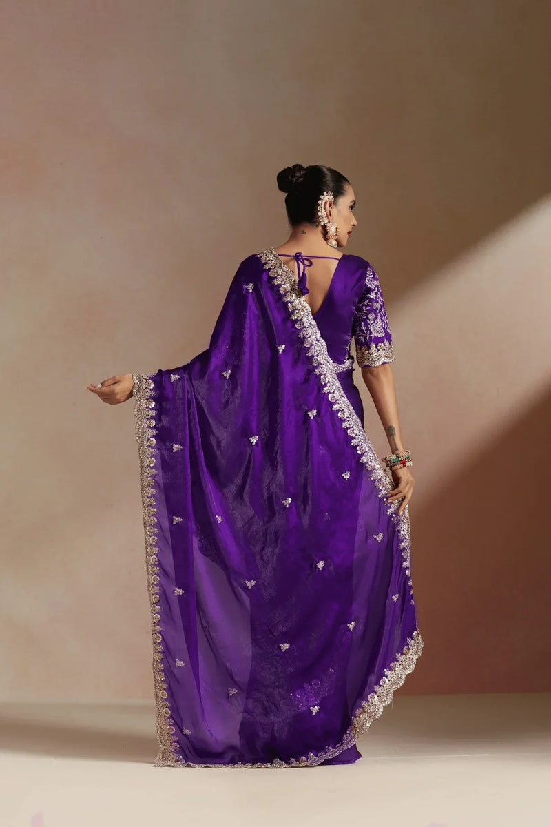 Royal Amethyst Ready-to-Wear Saree with blouse