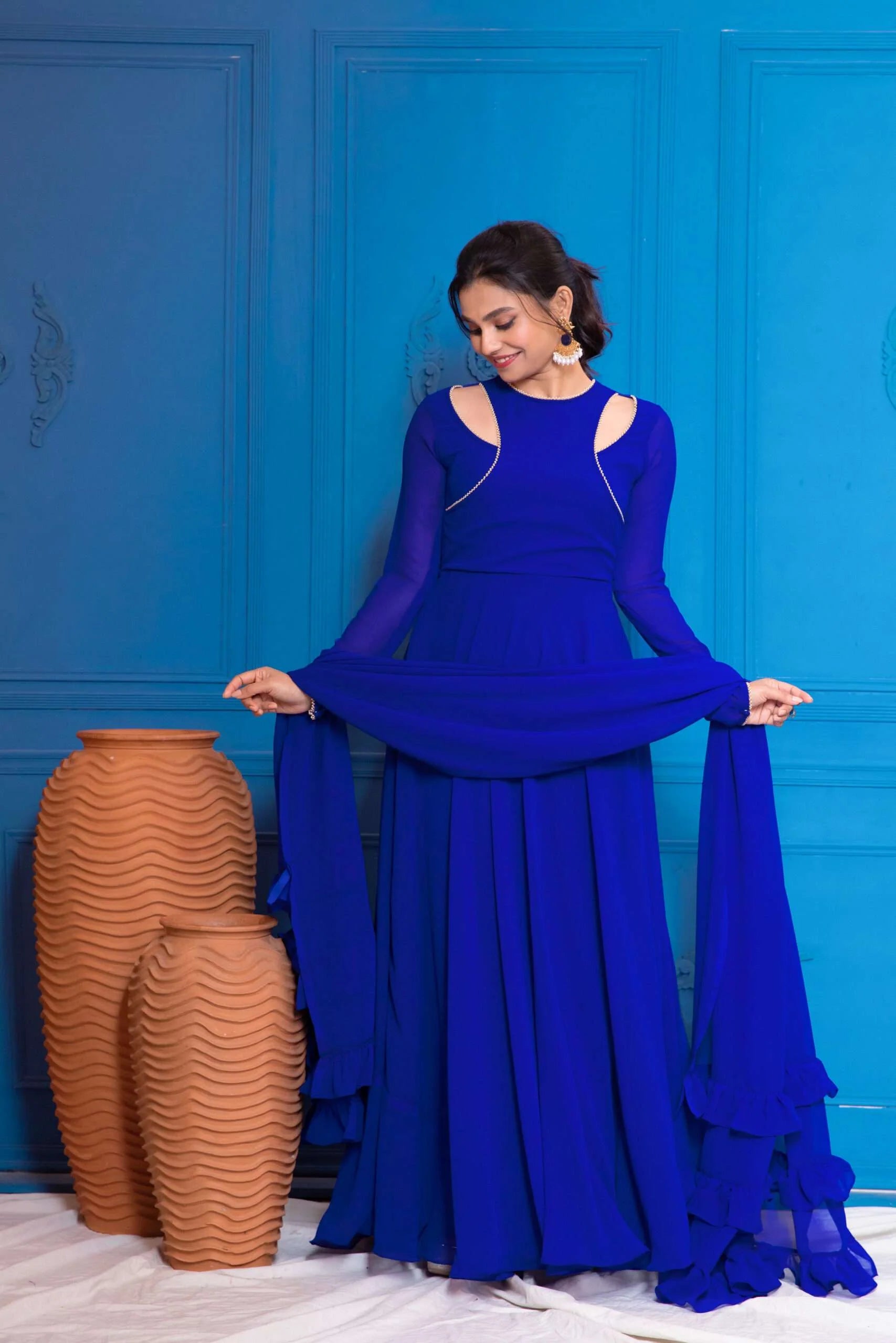 Amber Anarkali with Dupatta