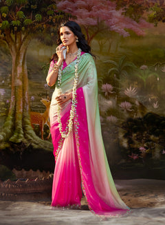 Gulbahar Pastel Tissue Silk Saree