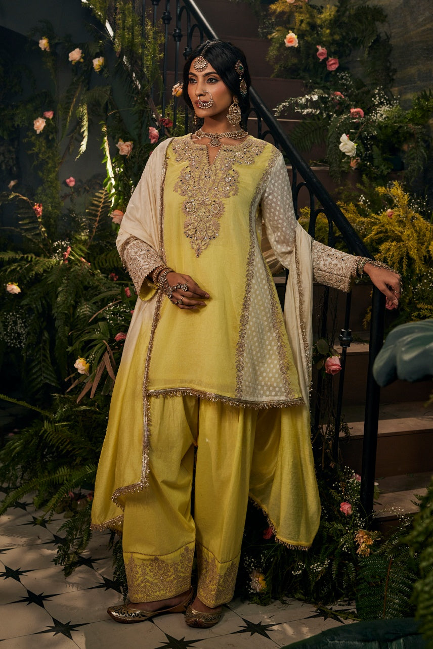 Sunehri Saga-Farshi Salwar Set