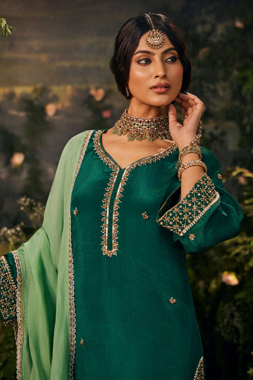 Naaz-Suit Set With Banarasi Pant