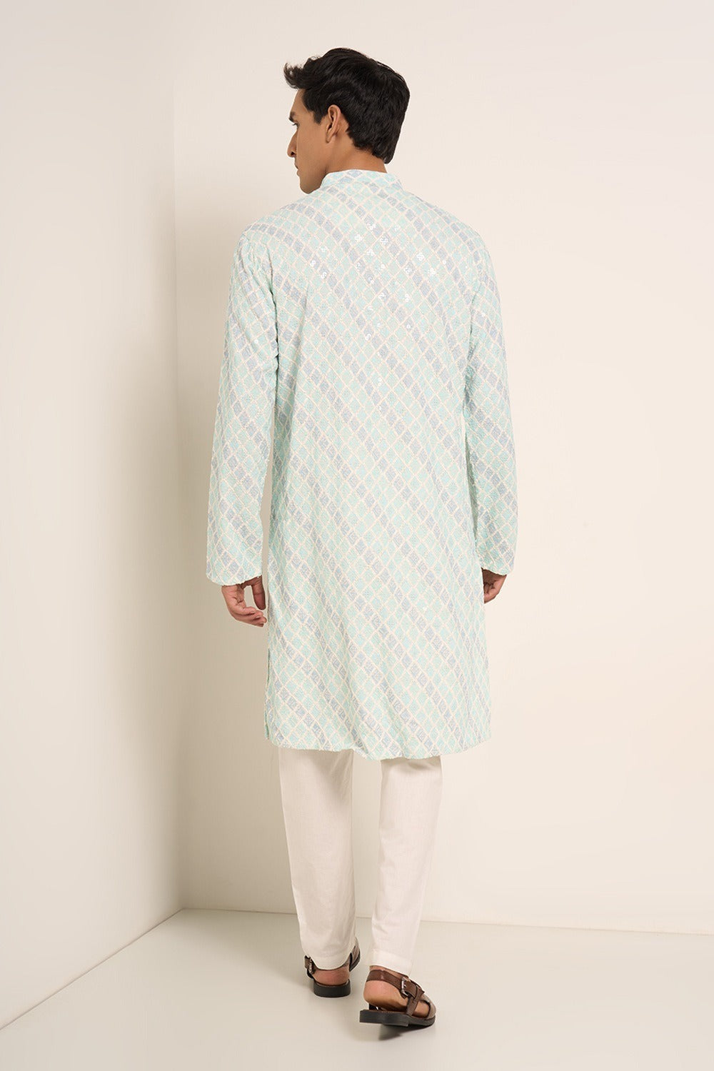 Geometric print kurta