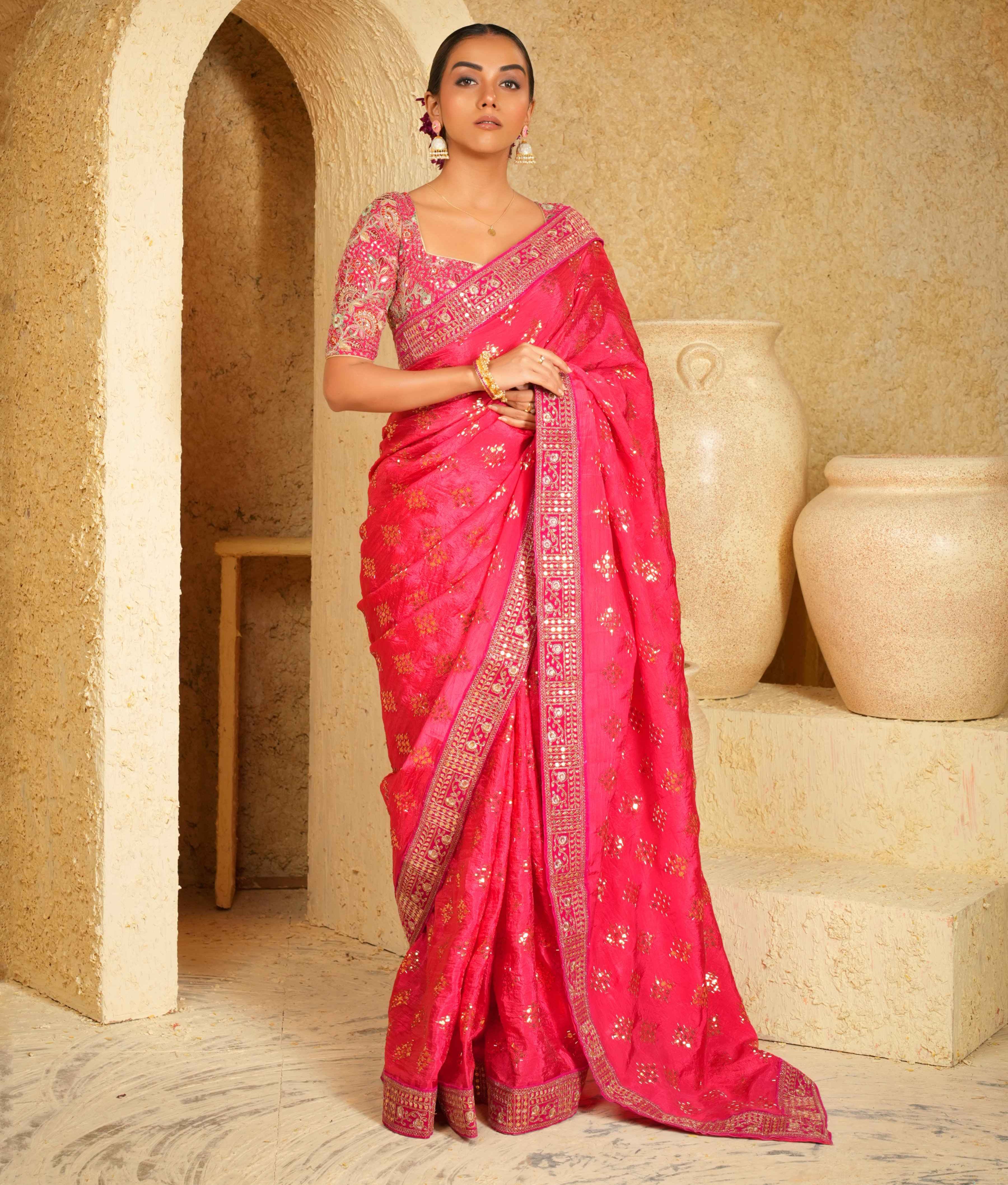 Saree and blouse set for festivals