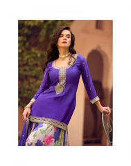 Chinnon Silk Embroidered Salwar Suit