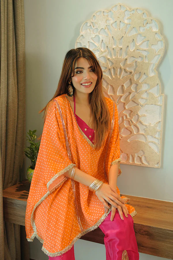 Satin Silk Neermohi Elegant Kaftan Set