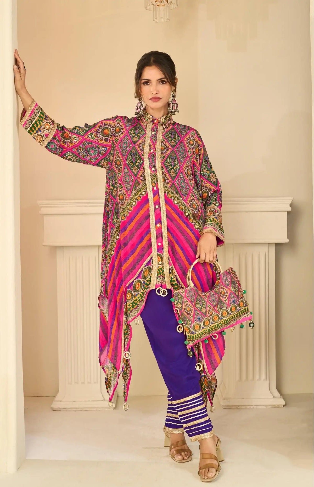 Savan Noor Printed Crepe Silk Western Ensemble