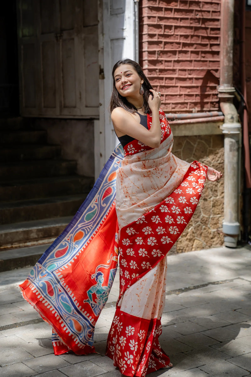 Batik Rang Silk Saree