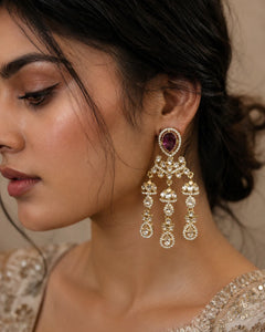 Noor Gulbahar Luxury Polki Earrings