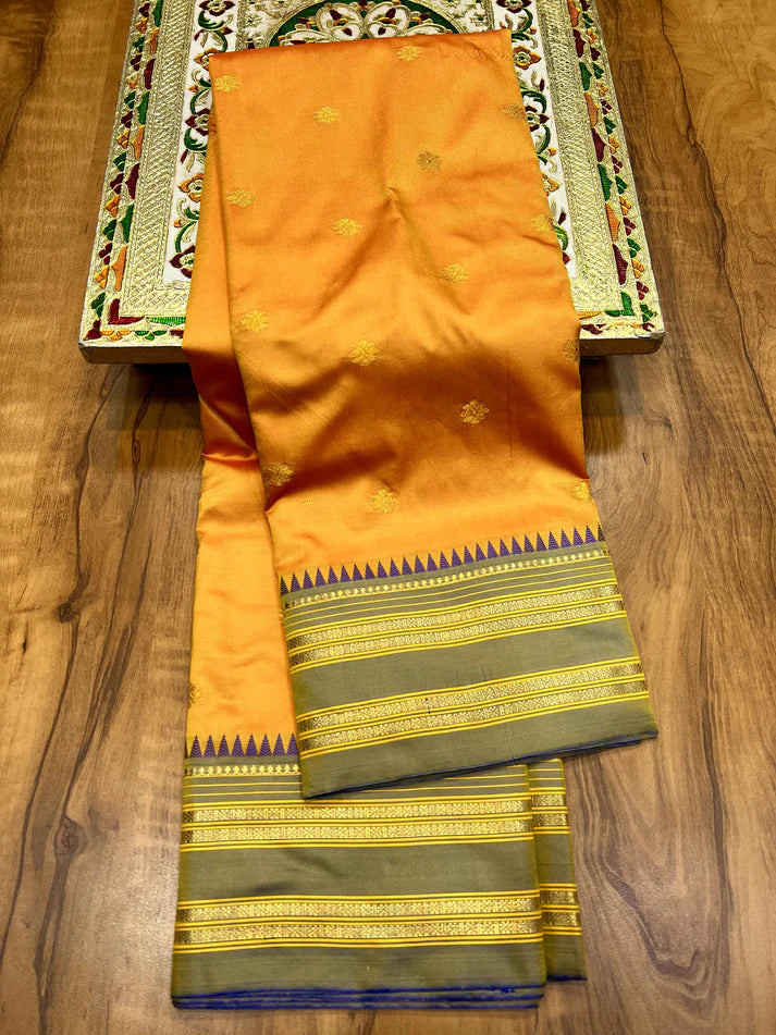 Narayanpeth Silk Saree with Stitched Blouse – Traditional Marathi Look