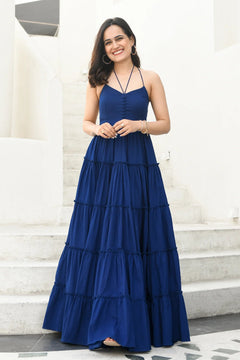 Midnight Breeze Tiered Maxi Dress