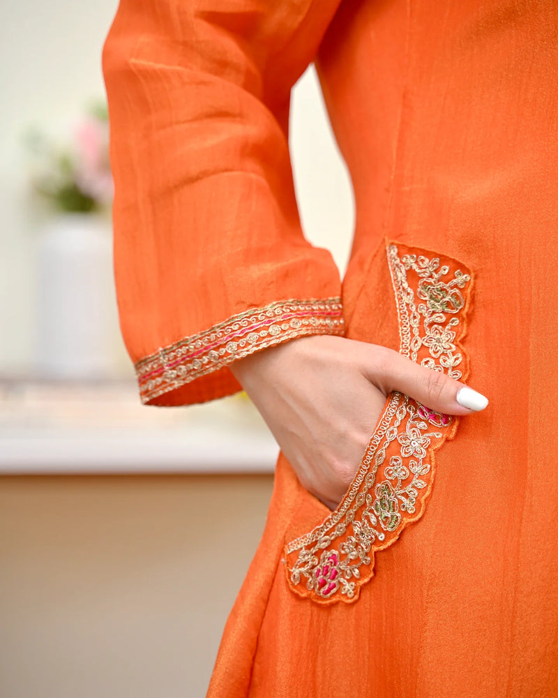 Saanjh Coral Handwork Suit Set