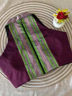Ruhani Wine Halter Khun Blouse
