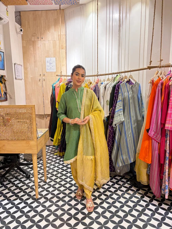 Sage Sunehri Nazrana Suit Set