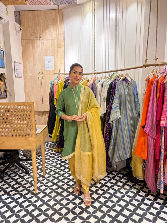 Sage Sunehri Nazrana Suit Set