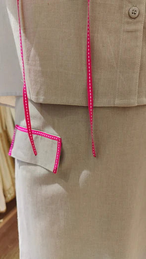 Pink Ribbon Flap Co-ord Set