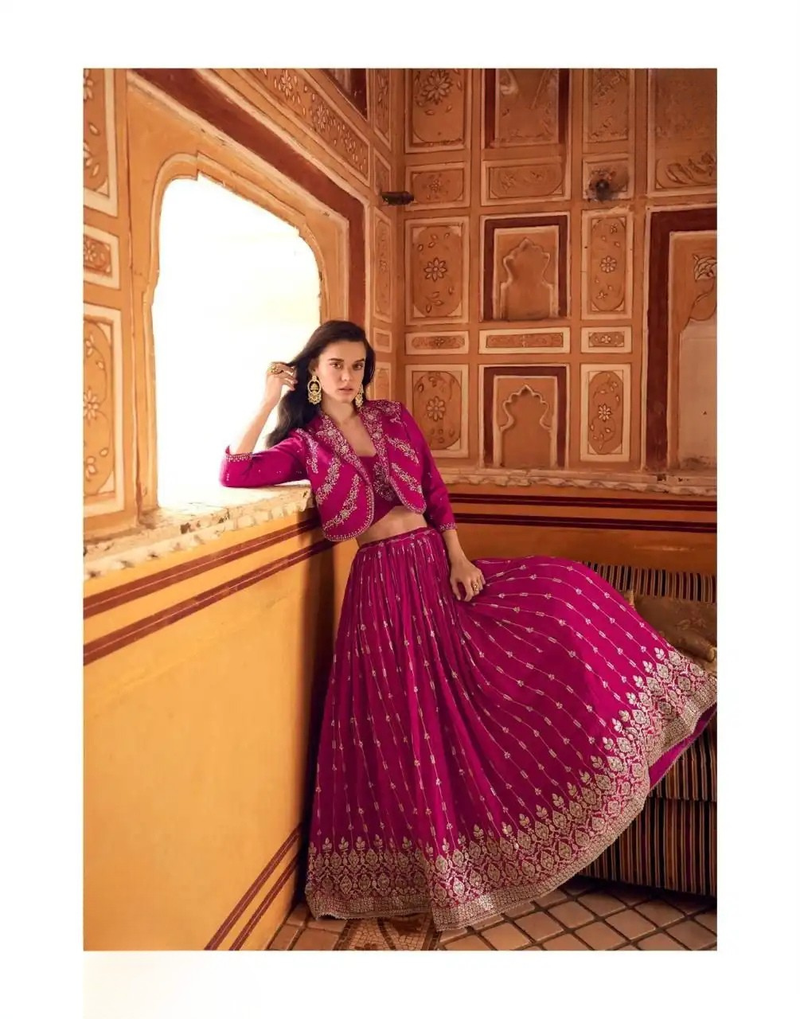 Premium Chinnon Silk Western Set