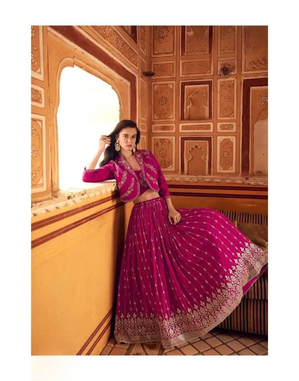 Premium Chinnon Silk Western Set