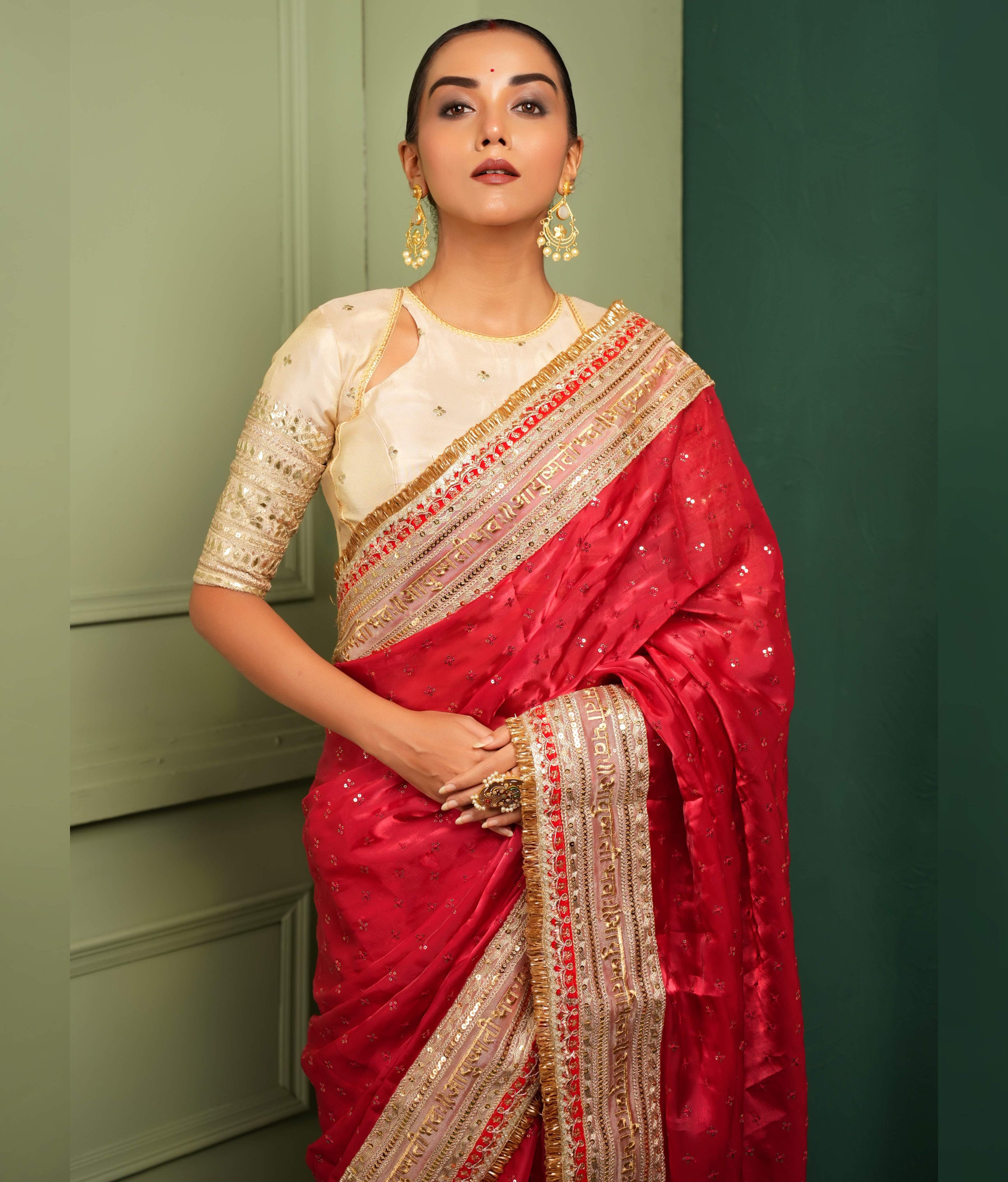 Royal red saree for weddings