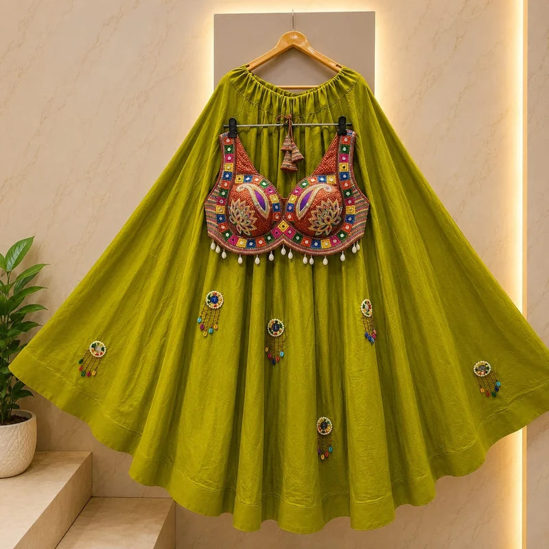 Mrunalini Rajwadi Mirror Lehenga Set