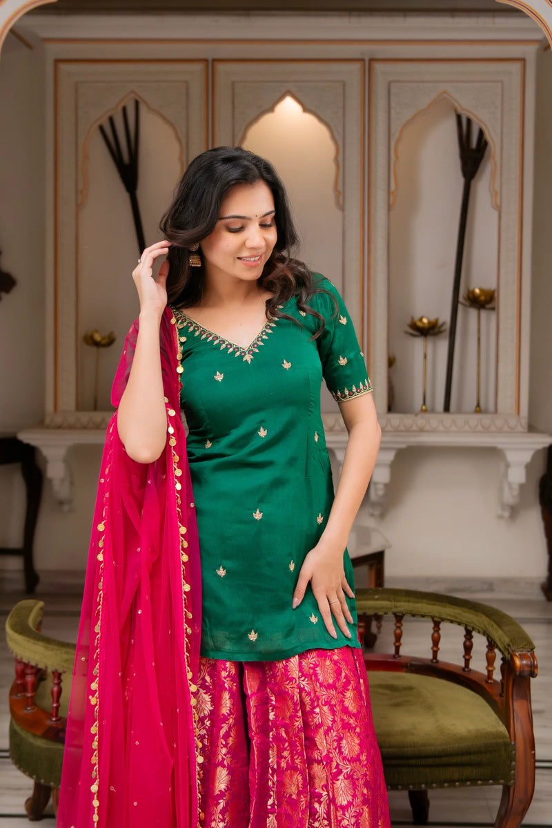 Rang-e-Gulshan Sharara Set