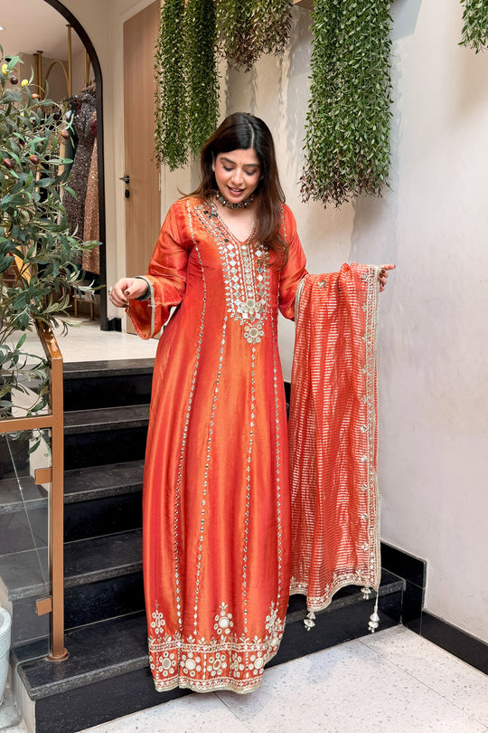 Sunehri Gulnaar Festive Anarkali Set