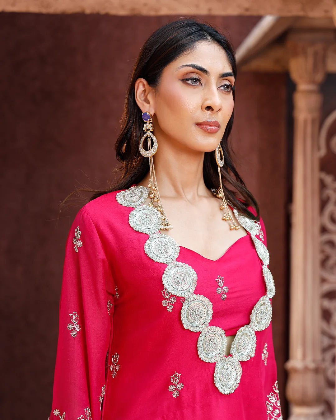Gulabi Darbar Embroidered Kaftan