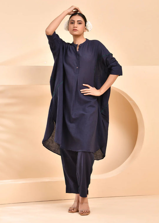Noor Neeli Mocha Cotton Co-Ord Set