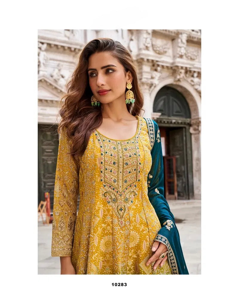 Viscose Silk With Embroidered Work Top Bottom And Dupatta