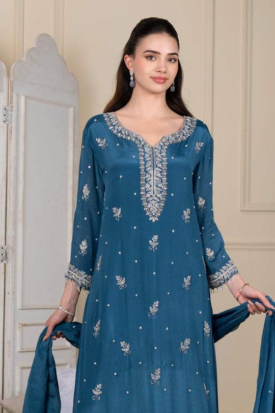 Afsana Pakistani Jalabiya Suit Set: Kaftan By Reet Lifestyle