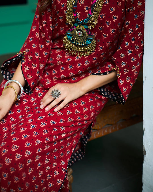 Ajrakh Riwaayat Kurta Set