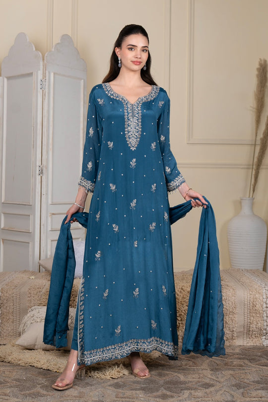 Afsana Pakistani Jalabiya Suit Set: Kaftan By Reet Lifestyle