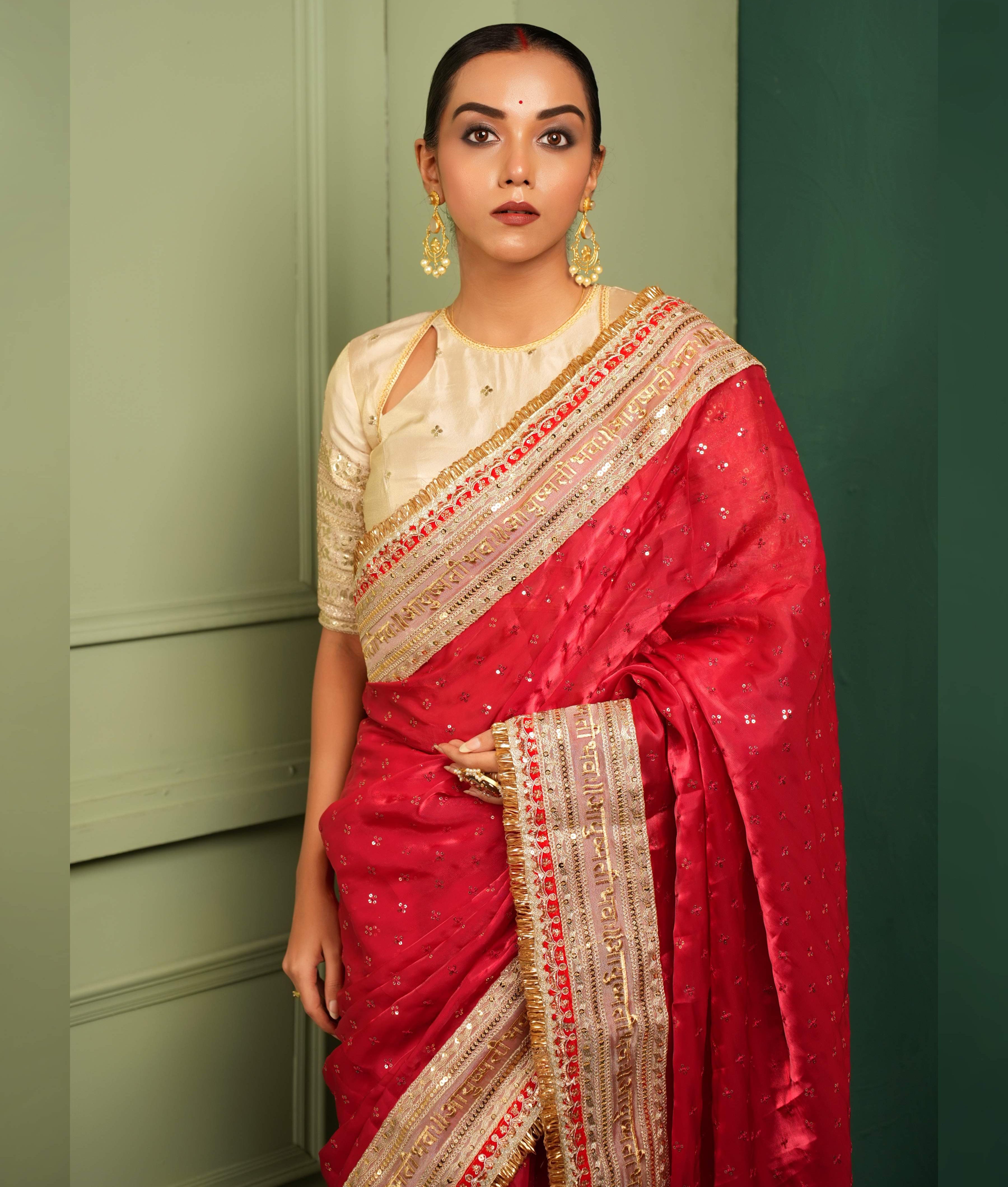 Festive saree and blouse set