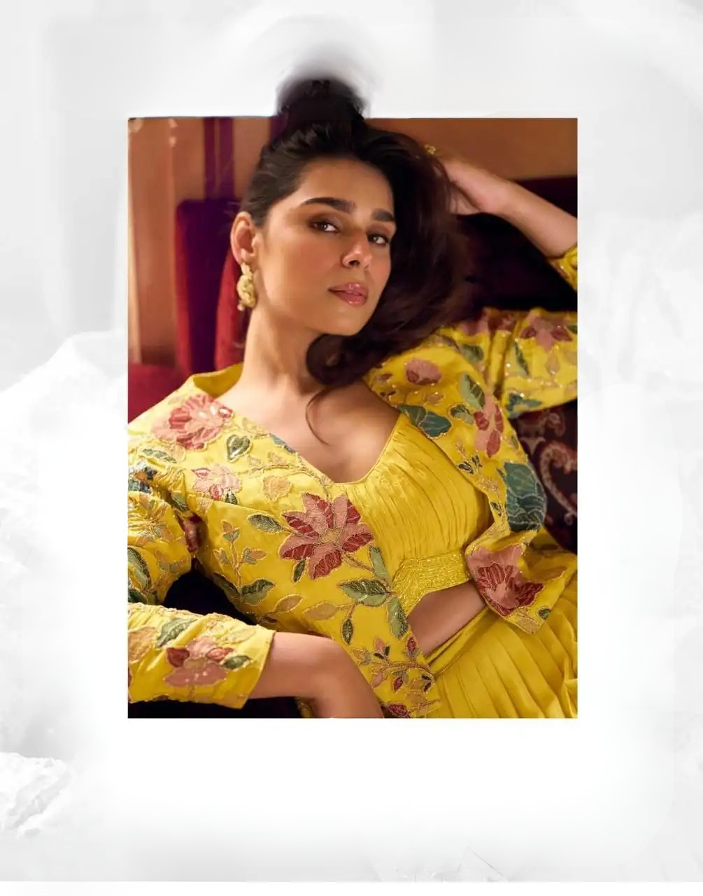 Premium Chinnon Silk Western Set