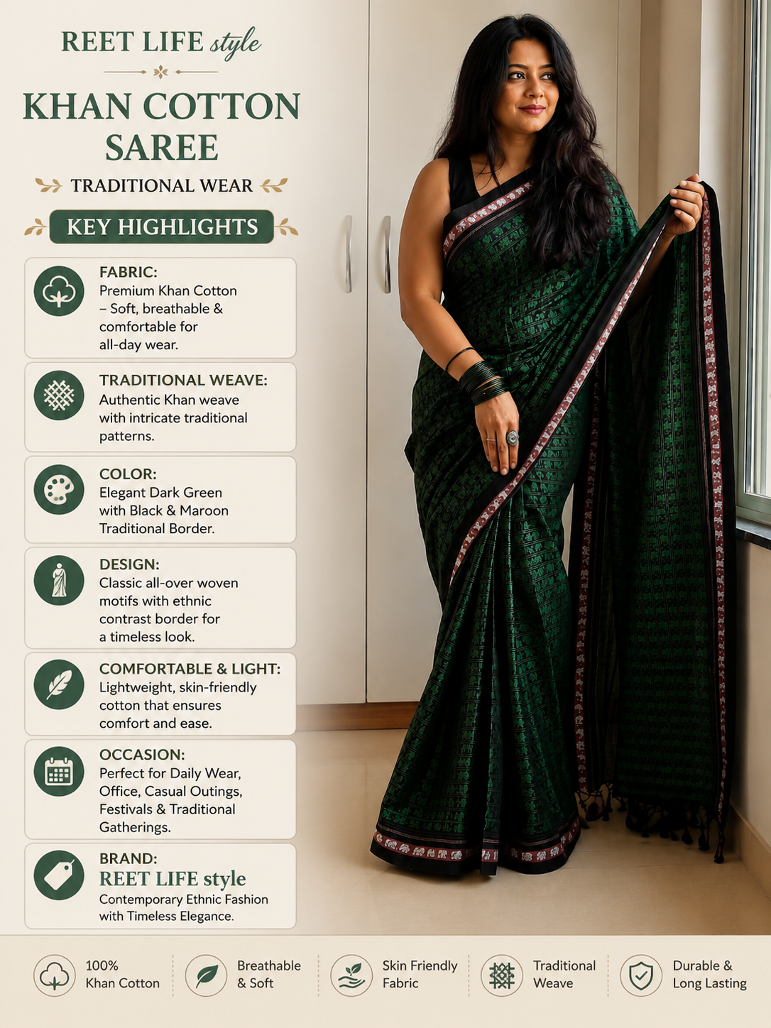 Gajavarn Khun Traditional Maharashtrian Ethnic Wear Saree