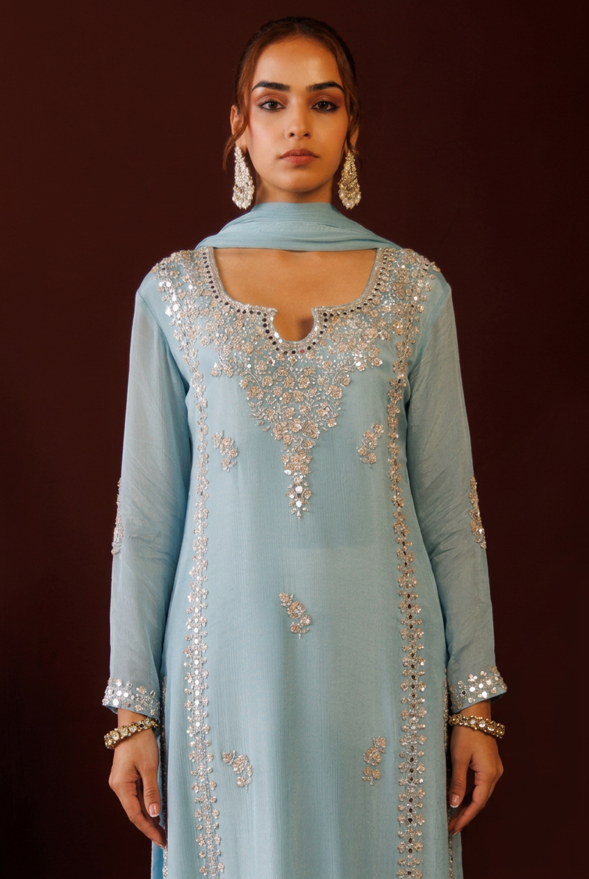 Gulabi Sitara Embroidered Suit Set