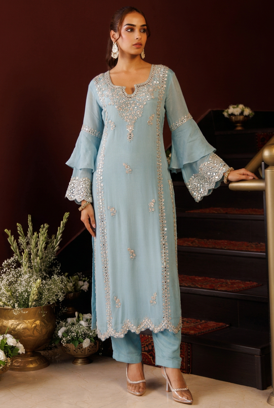 Gulabi Sitara Embroidered Suit Set
