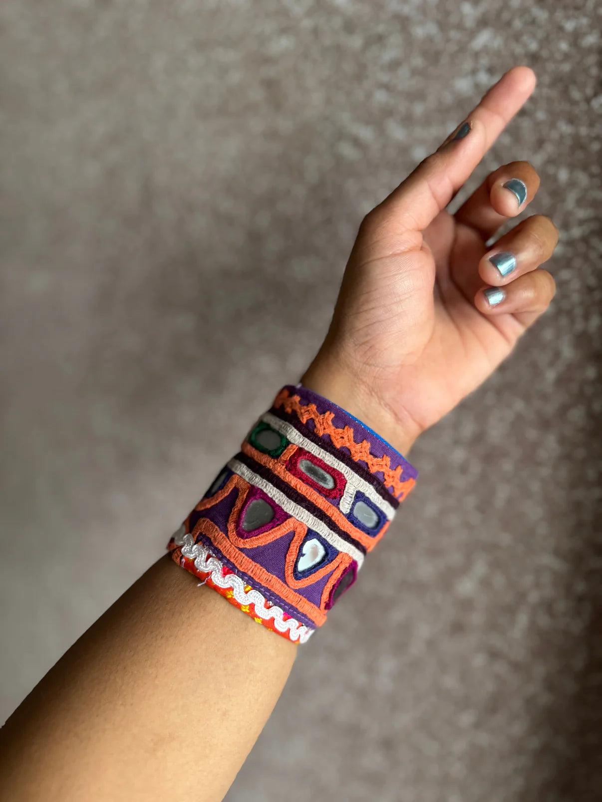 Martha Fabric Bracelet | Handcuff Navratri