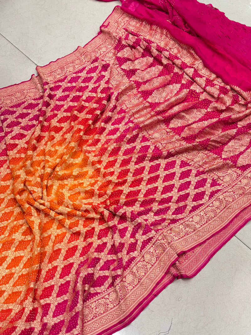 Traditional Bandhej Saree