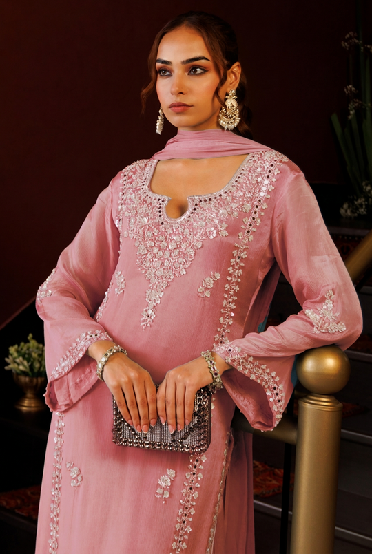 Gulabi Sitara Embroidered Suit Set