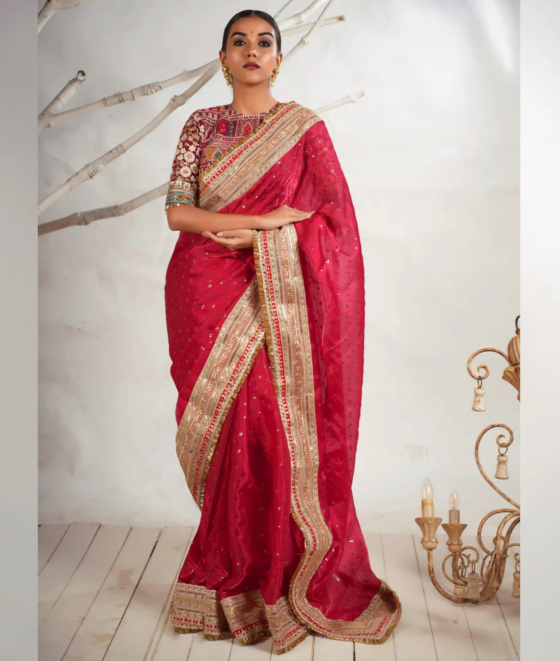 Maroon georgette blouse