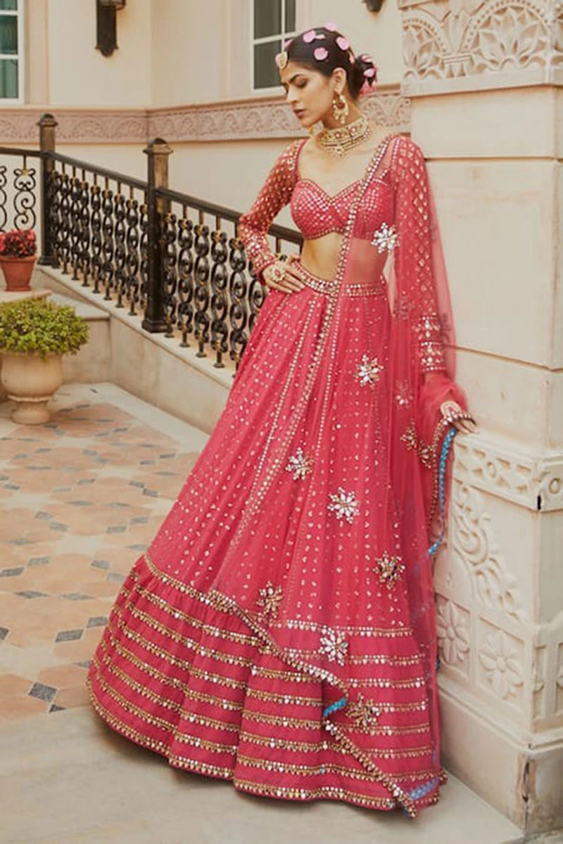 Georgette Sequined Lehenga Set